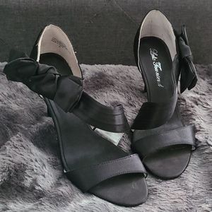 LULU TOWNSEND BLACK DRESS HEELS WITH BOW